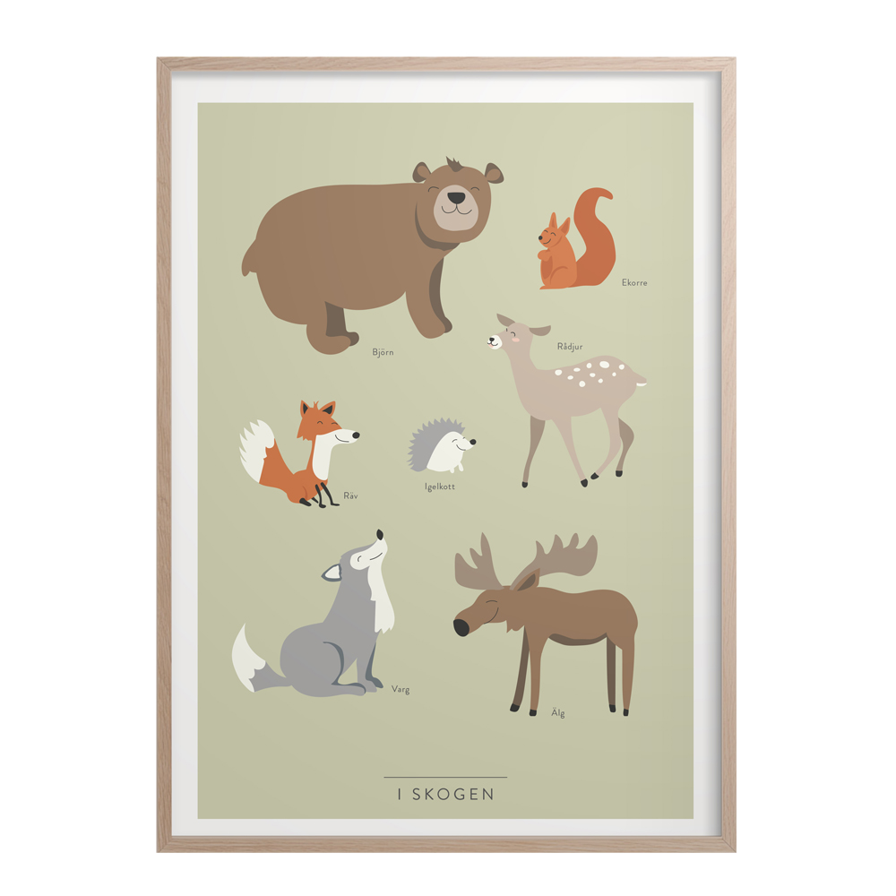 Poster 30x40 cm  I skogen