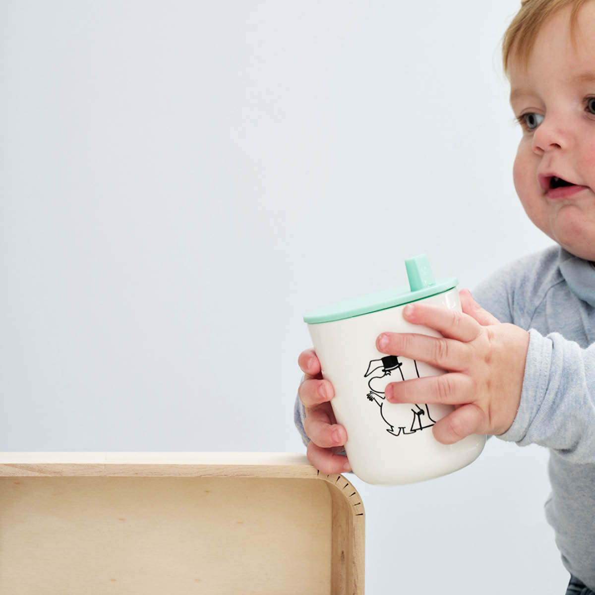 Moomin ABC Dricklock till Mugg Turqouise