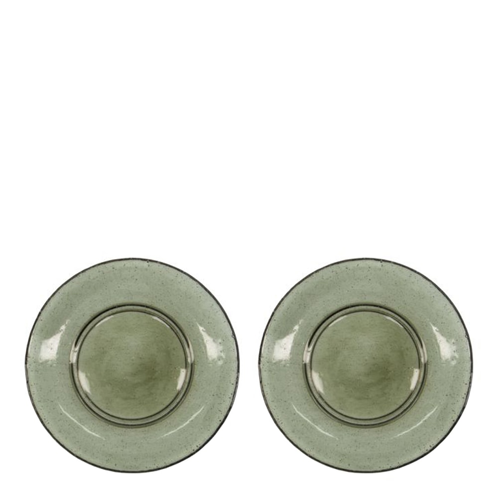 Rain Tallrik 21 cm 2-pack Gr&ouml;n