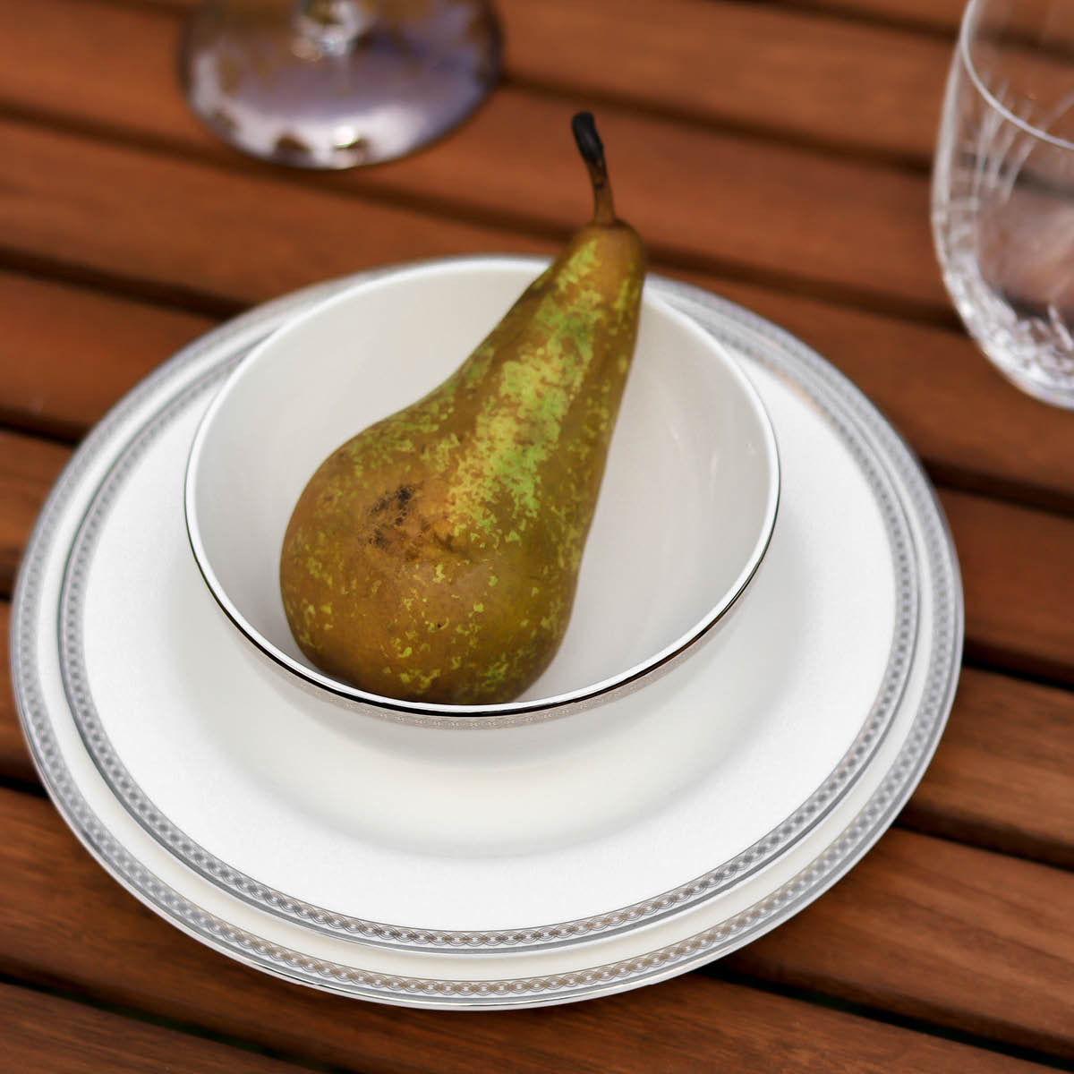 Silver Paisley Dessertsk&aring;l 12,6 cm Vit