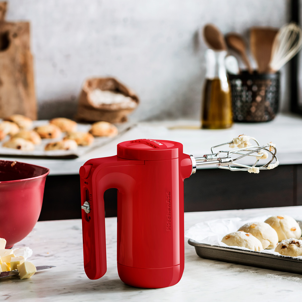 KitchenAid Cordless Elvisp Sladdlös Röd