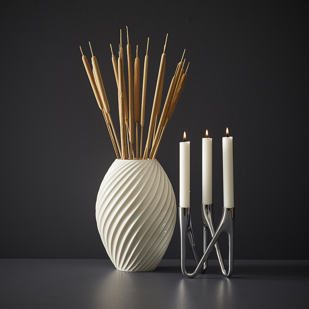 Roots Ljusstake 3 ljus Krom