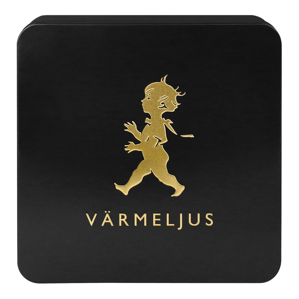 Värmeljuslåda för 100 ljus Svart/Guld