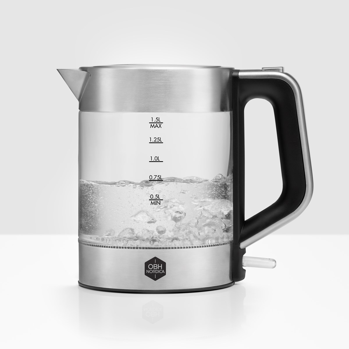 Venice Vattenkokare Glas/Rostfritt Stål 1,5L