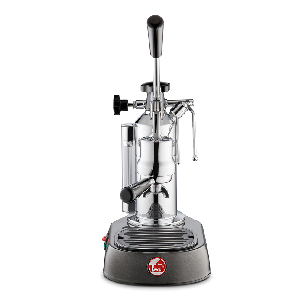 Europiccola Manuell Kaffemaskin med H&auml;varm Rostfri/Svart