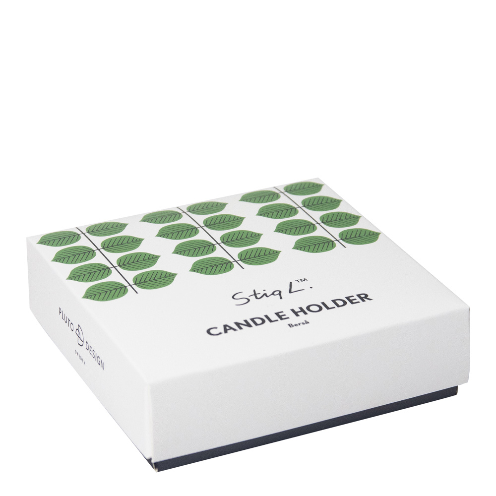 Ljusstake Berså  10,5x10,5x3 cm Guldmetall