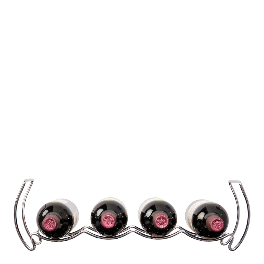 Vinställ stapelbar 4 flaskor Krom