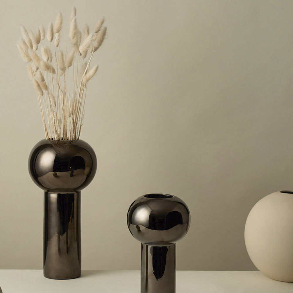 Pillar Vas 32 cm Mörk Silver