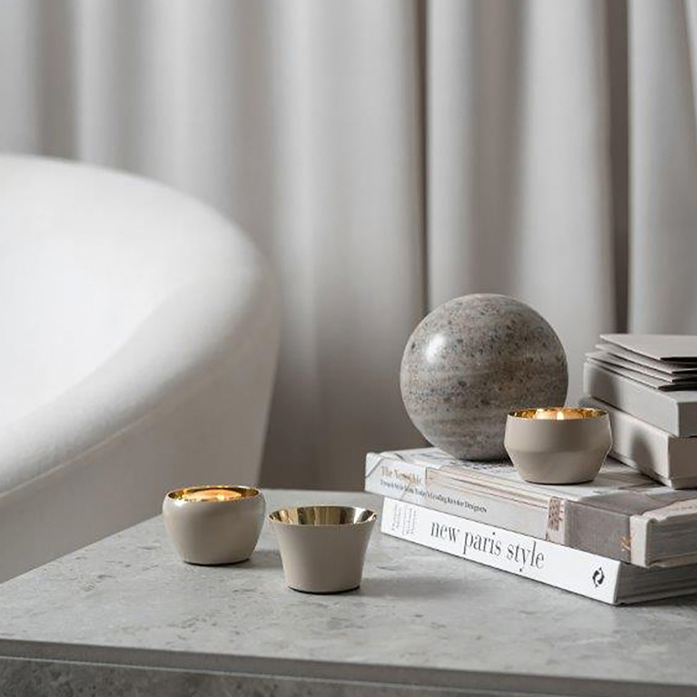 Kin Ljuslykta 3-pack Beige