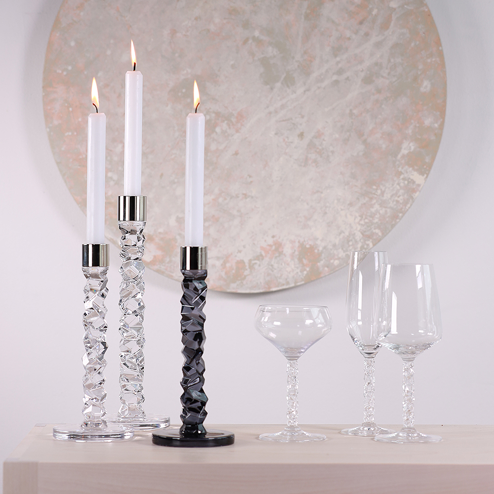 Carat Ljusstake 24,2 cm 2-pack Antracit