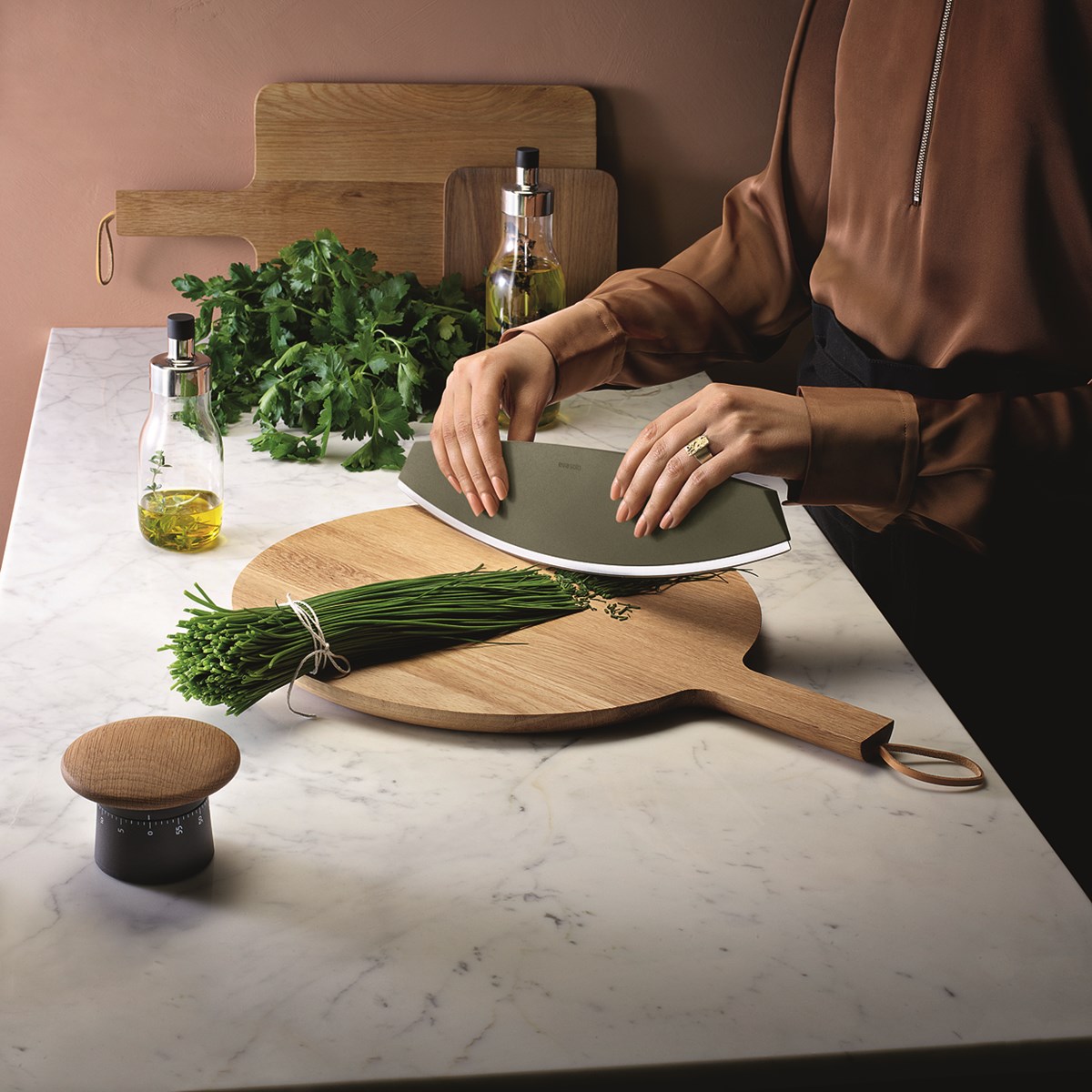 Green Tools Pizzakniv/Örtkniv Grön