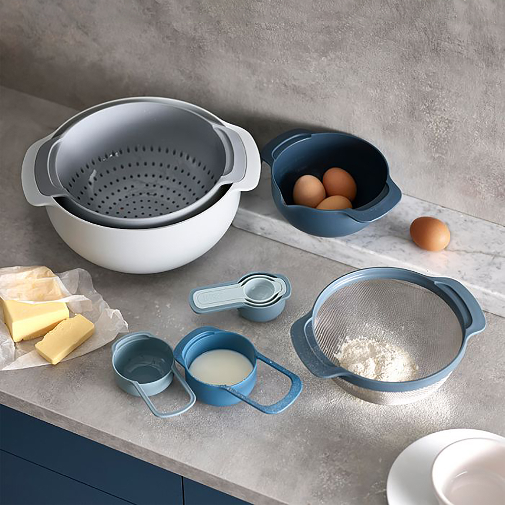 Nest Sky Skålset 9 delar Blåtoner