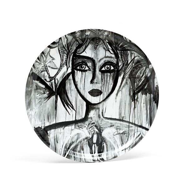 Bricka Slice of Life 31 cm Svart/Vit