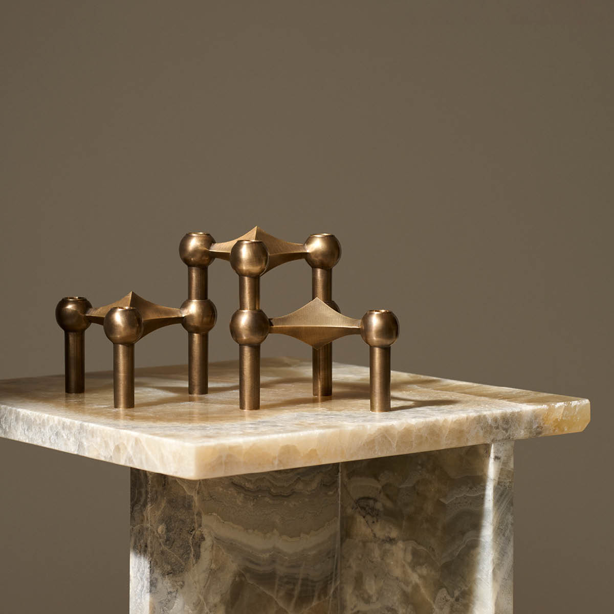 Stoff Nagel Ljusstake 3-pack Bronsad Mässing