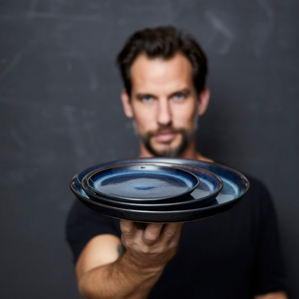 Tallrik Gastro 17cm Blå/Svart