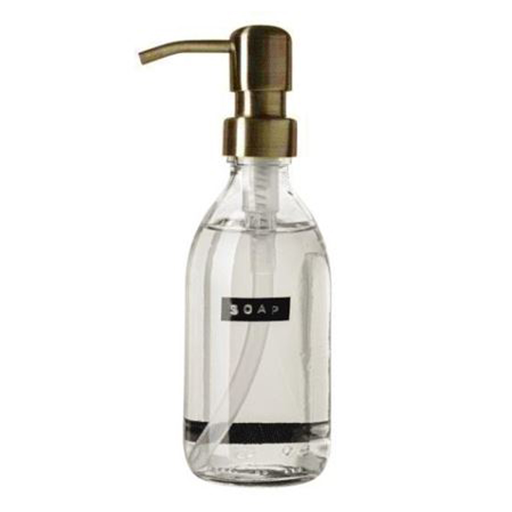 Handtvål med pump 0,25 L Mässing/Klar