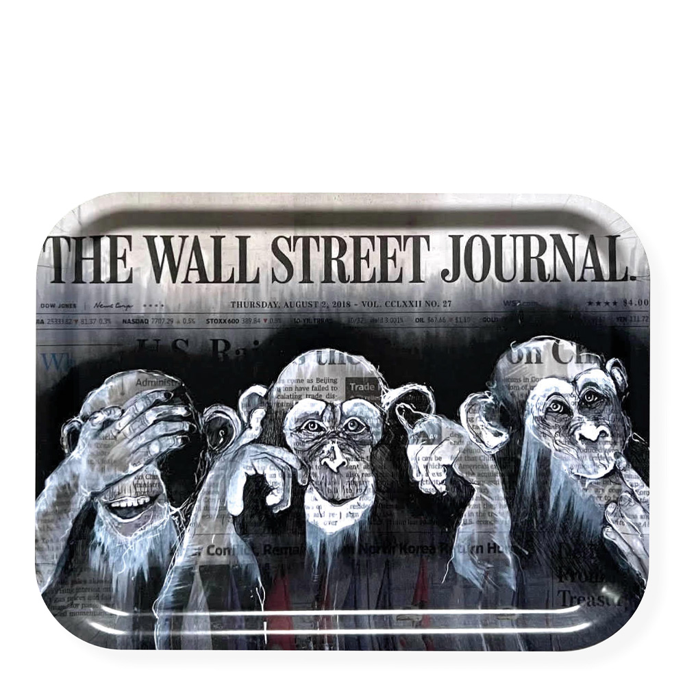 Frukostbricka The Three Wise Monkeys 20x27 cm Svart