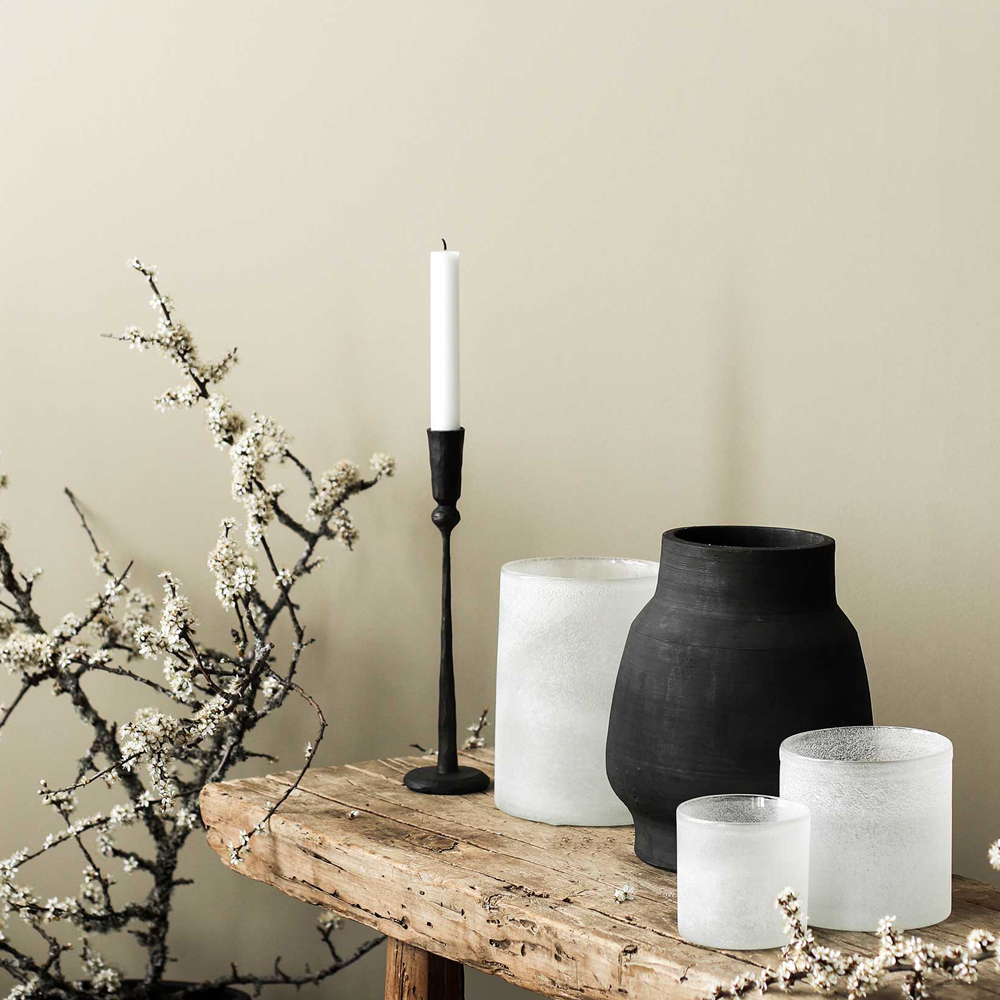 Frost Ljuslykta 9x9 cm Vit