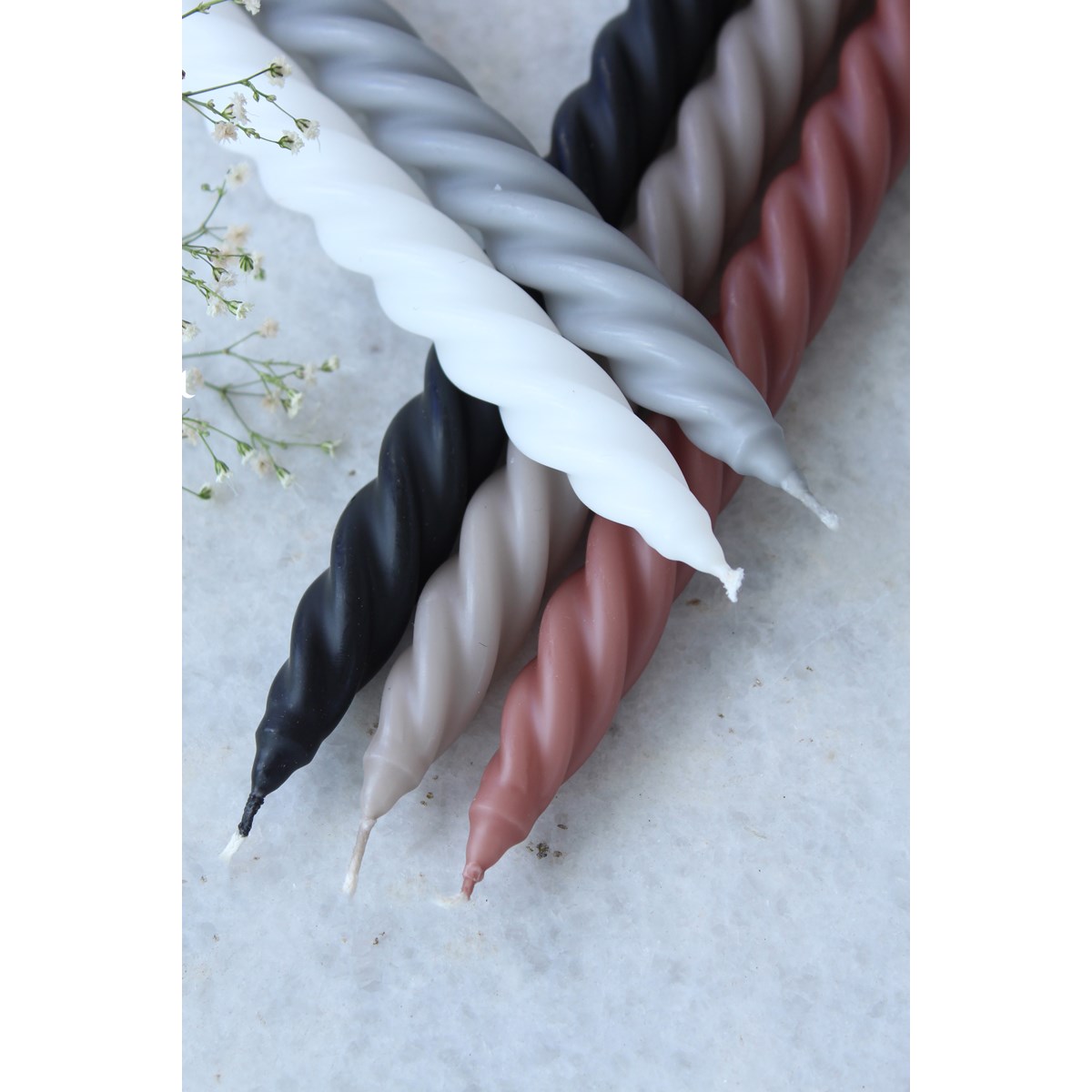 Lys Spiralljus 23 cm Svart