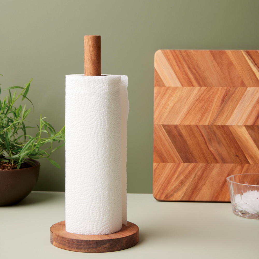 Hushållspappershållare 30.5 cm Akacia