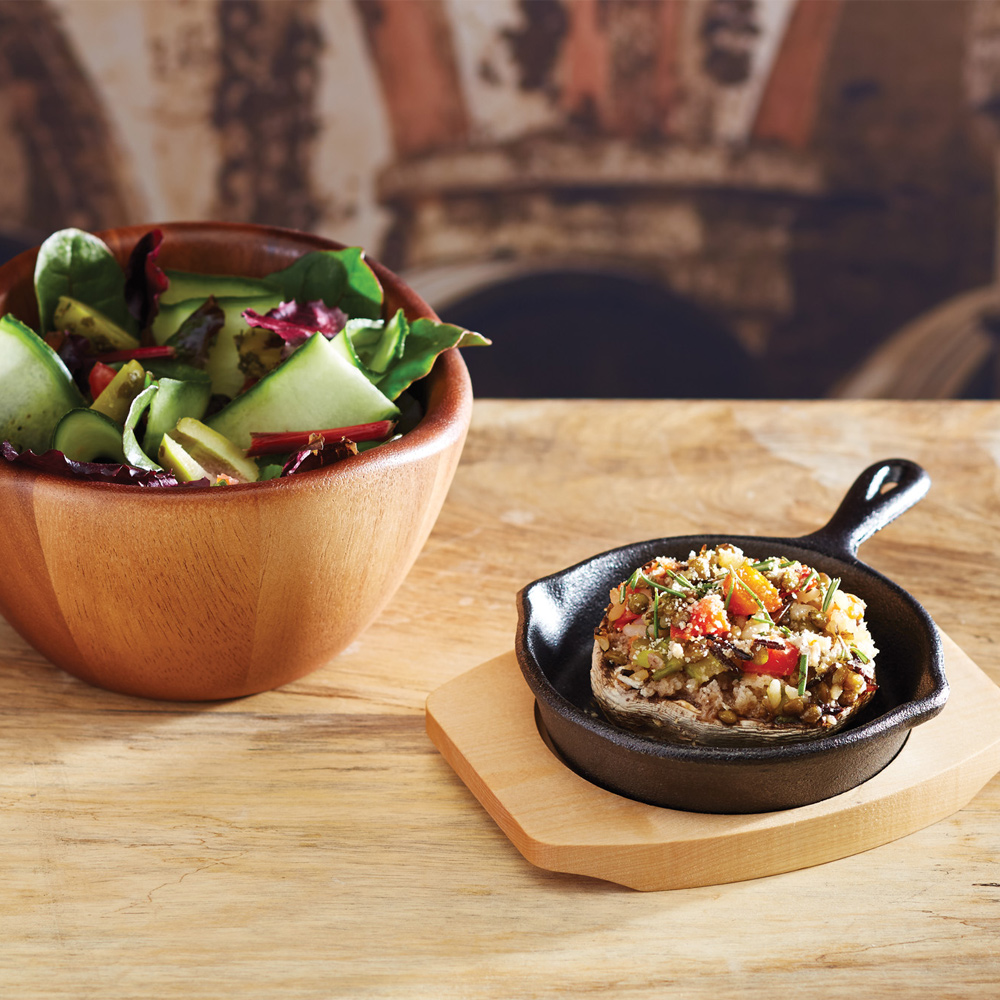 Gjutjärnspanna mini 11 cm med bräda