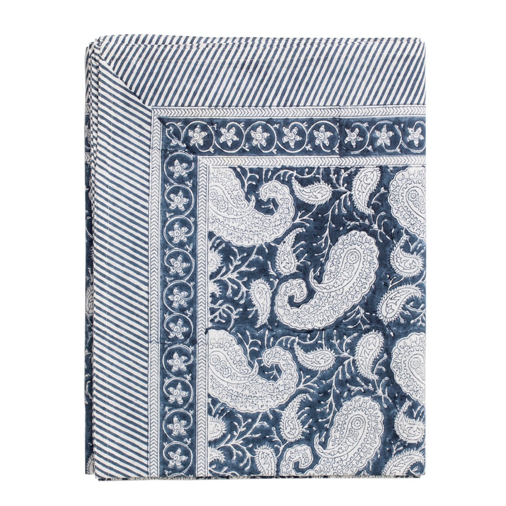 Big Paisley Bordsduk 170x270 cm Marinbl&aring;