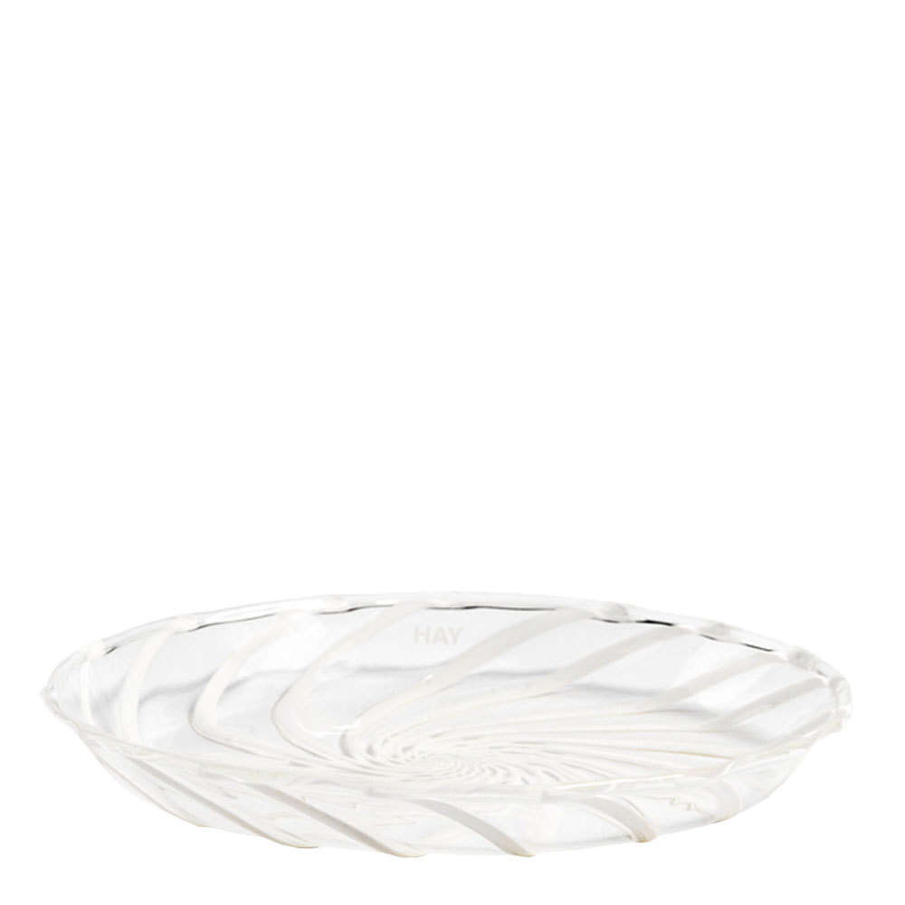 Spin Assiett Glas 2-pack  Vit/Klar