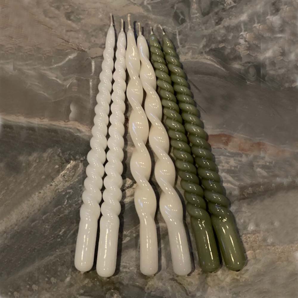 Platta Lack Ljus Snurrade 29 cm 2-pack Mango