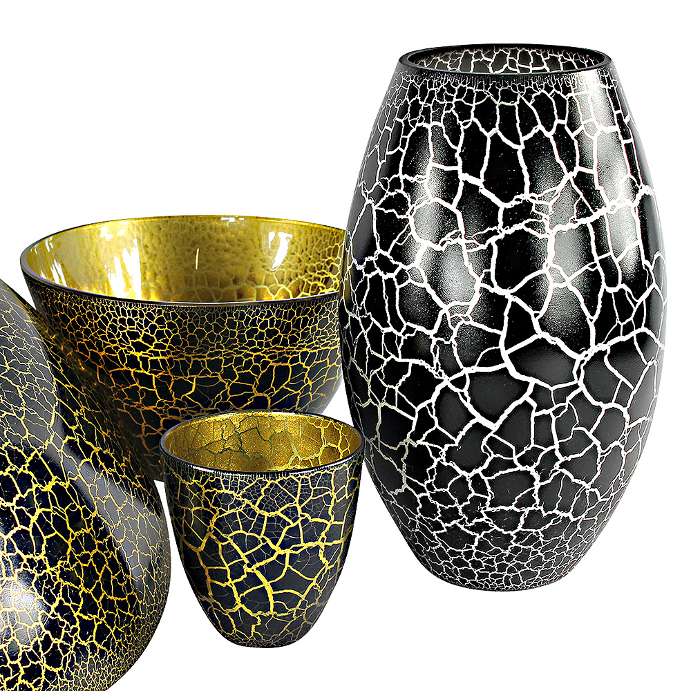 Croco Skål 21 cm Svart/Guld