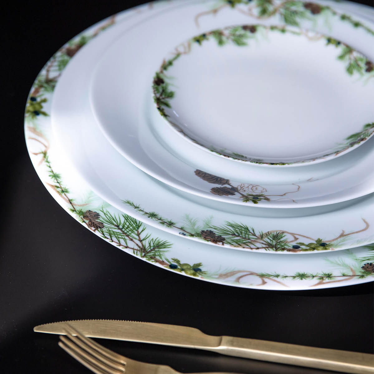 Nostalgi Assiett 14 cm Vit/Grön