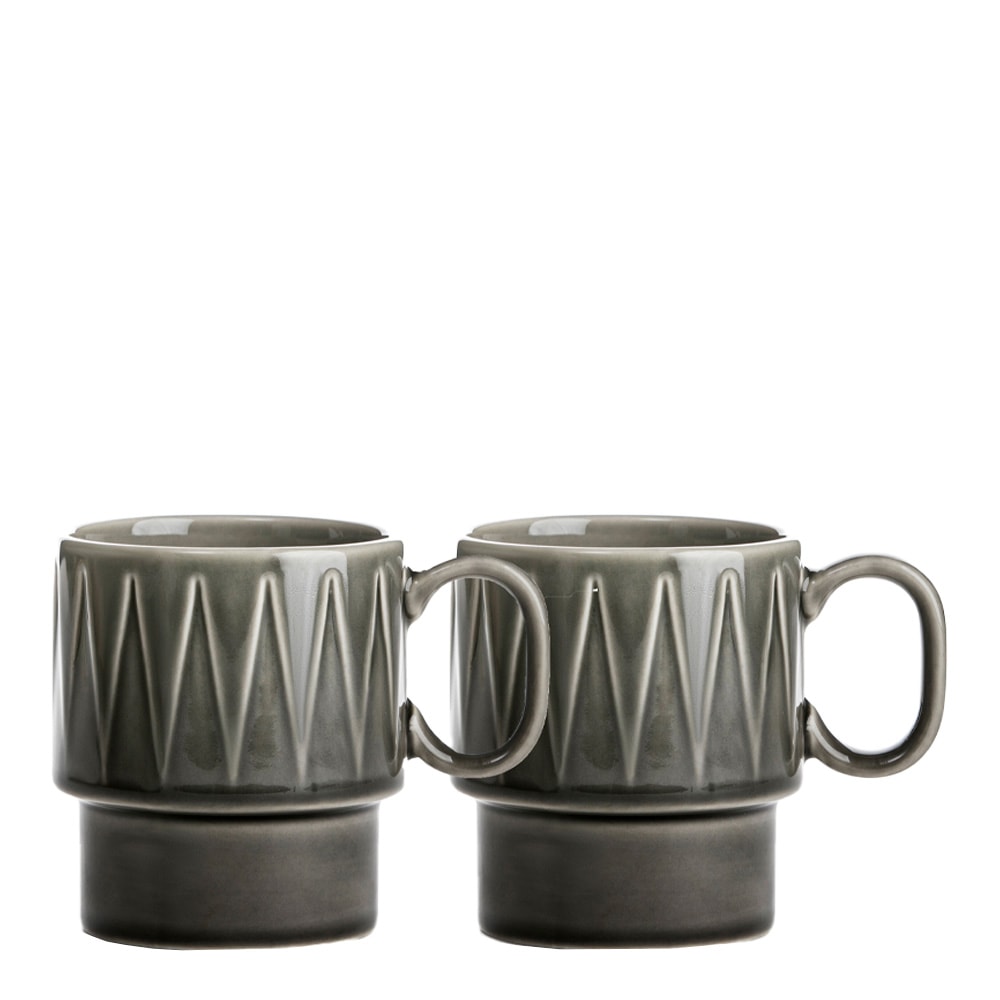Coffe & More Kaffemugg 25 cl 2-pack Grå