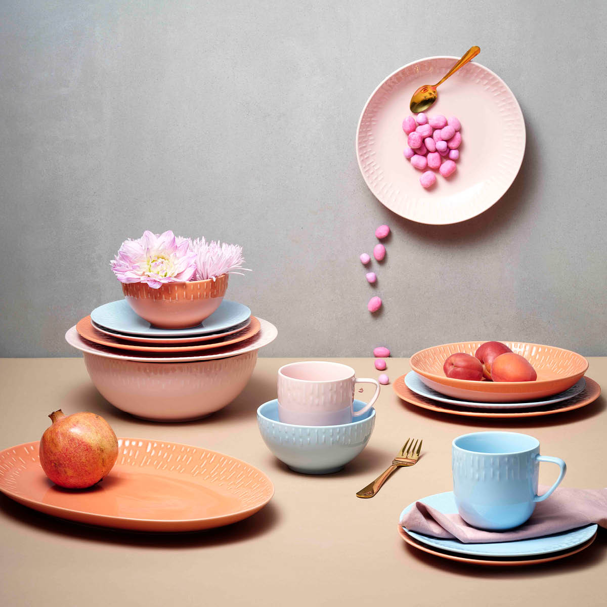 Confetti Pastatallrik 23 cm Aprikos