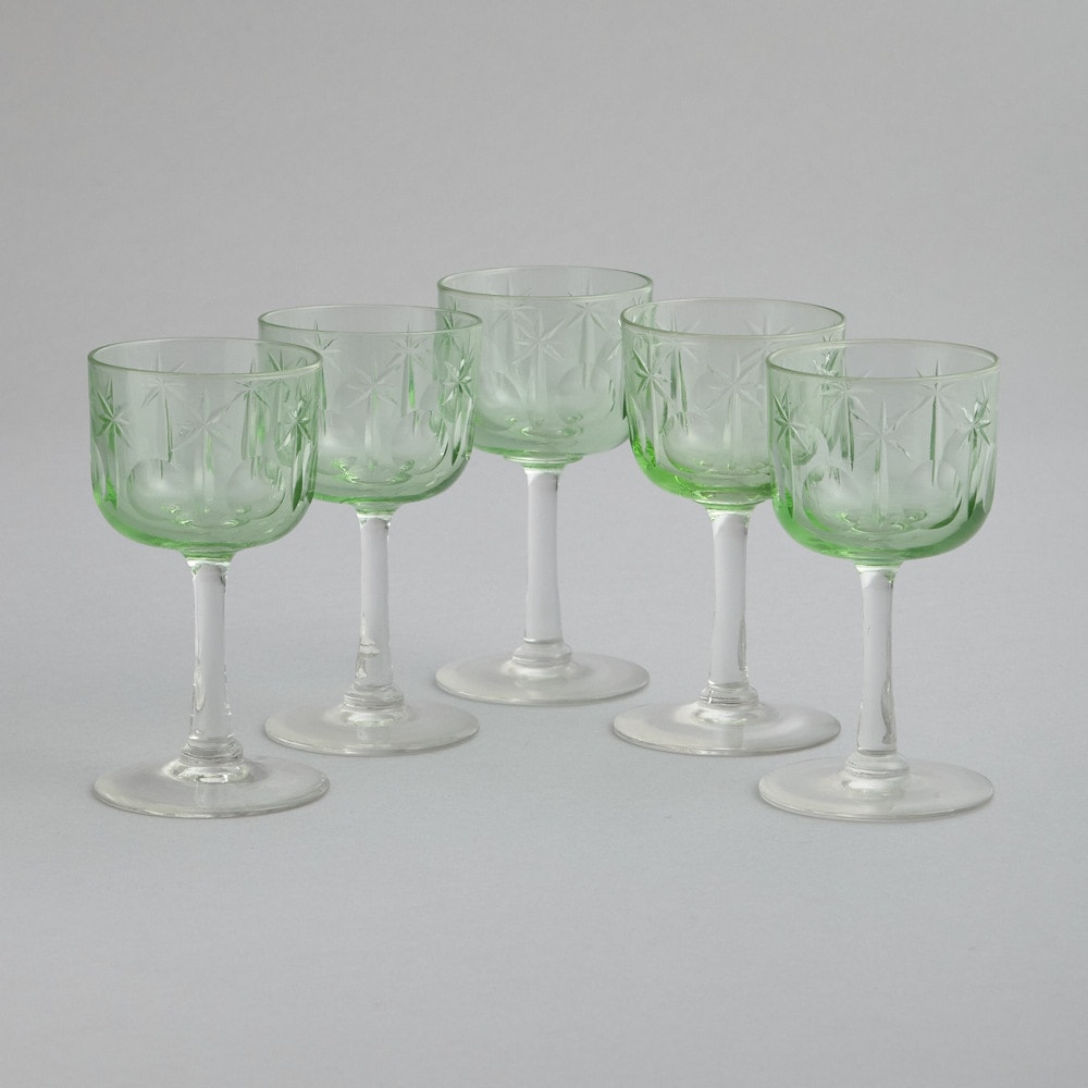 Sherryglas med Grön Kupa 5 st