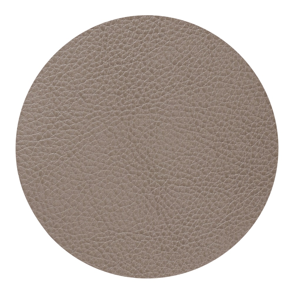 Leather Serene Circle Glasunderlägg 10 cm Mole Grey