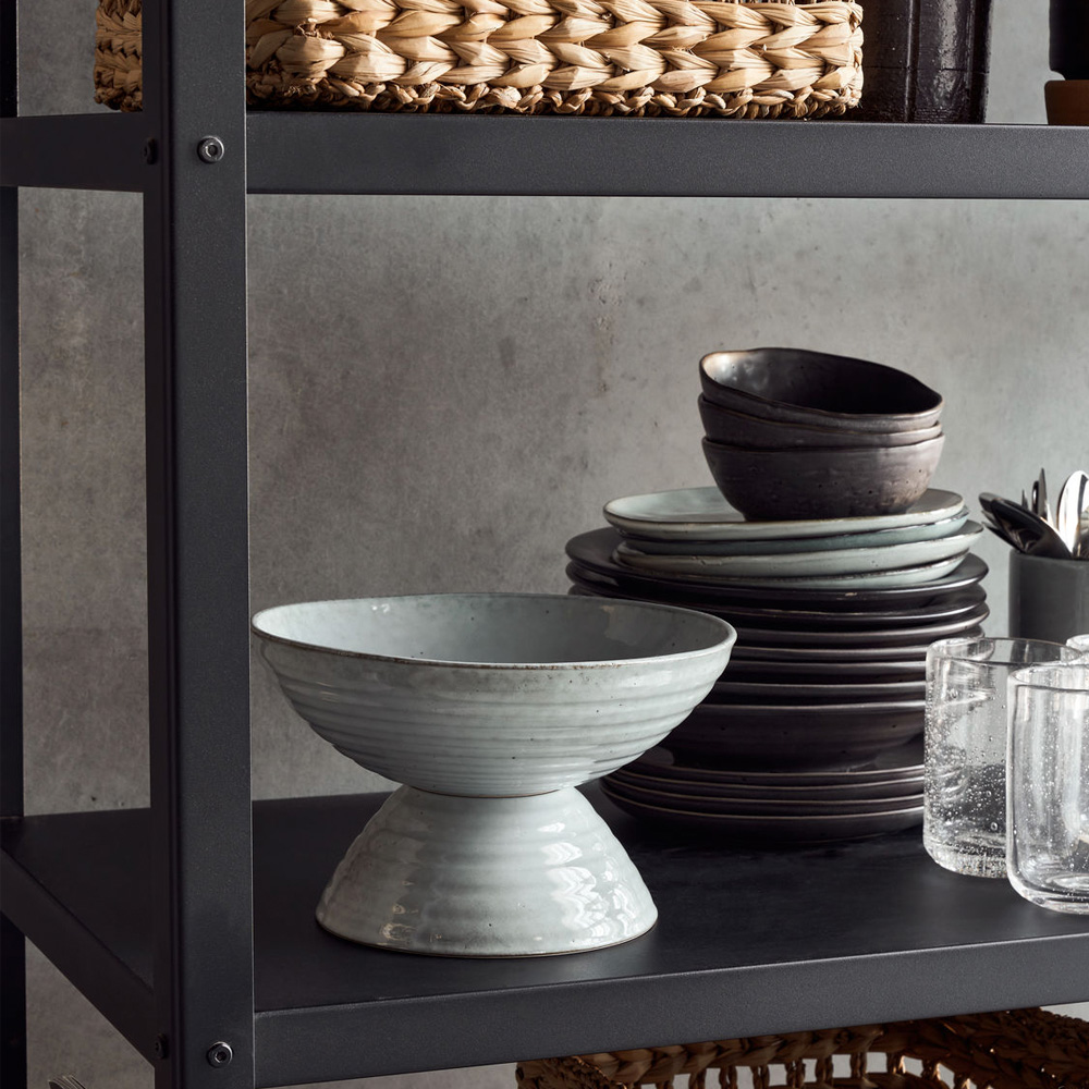 Rustic Dekorationsskål 24 cm Grå/Blå