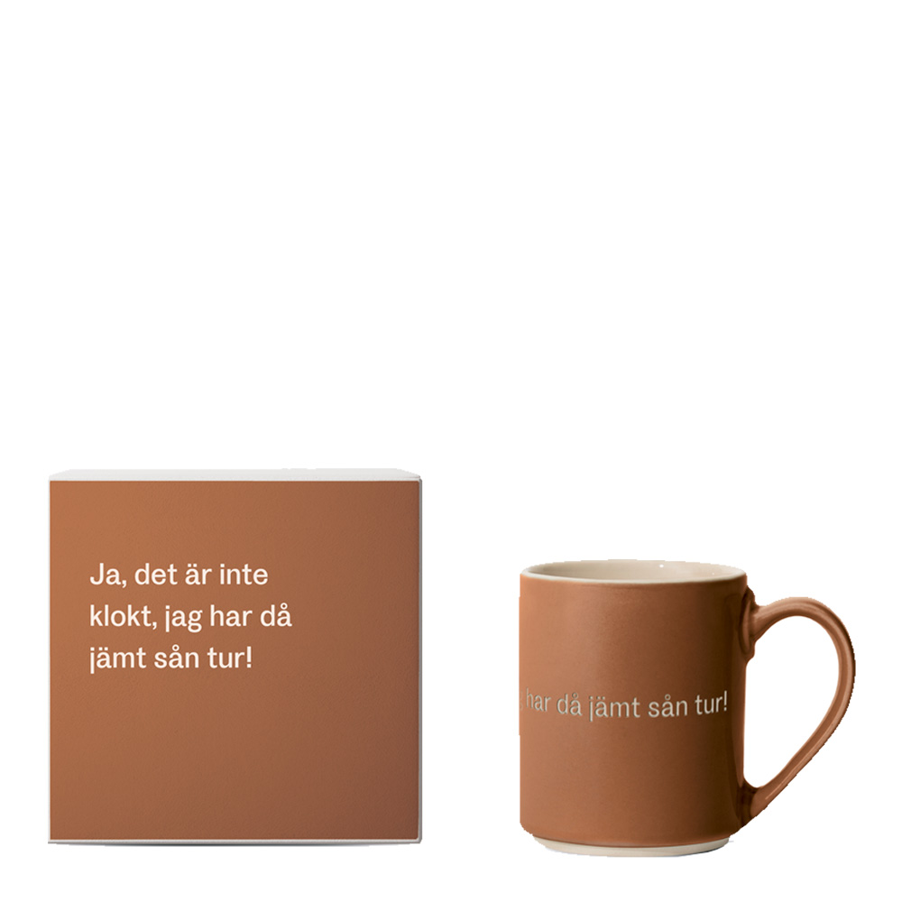 Astrid Lindgren Mugg ja, det är inte klokt, jag har då.. Brun