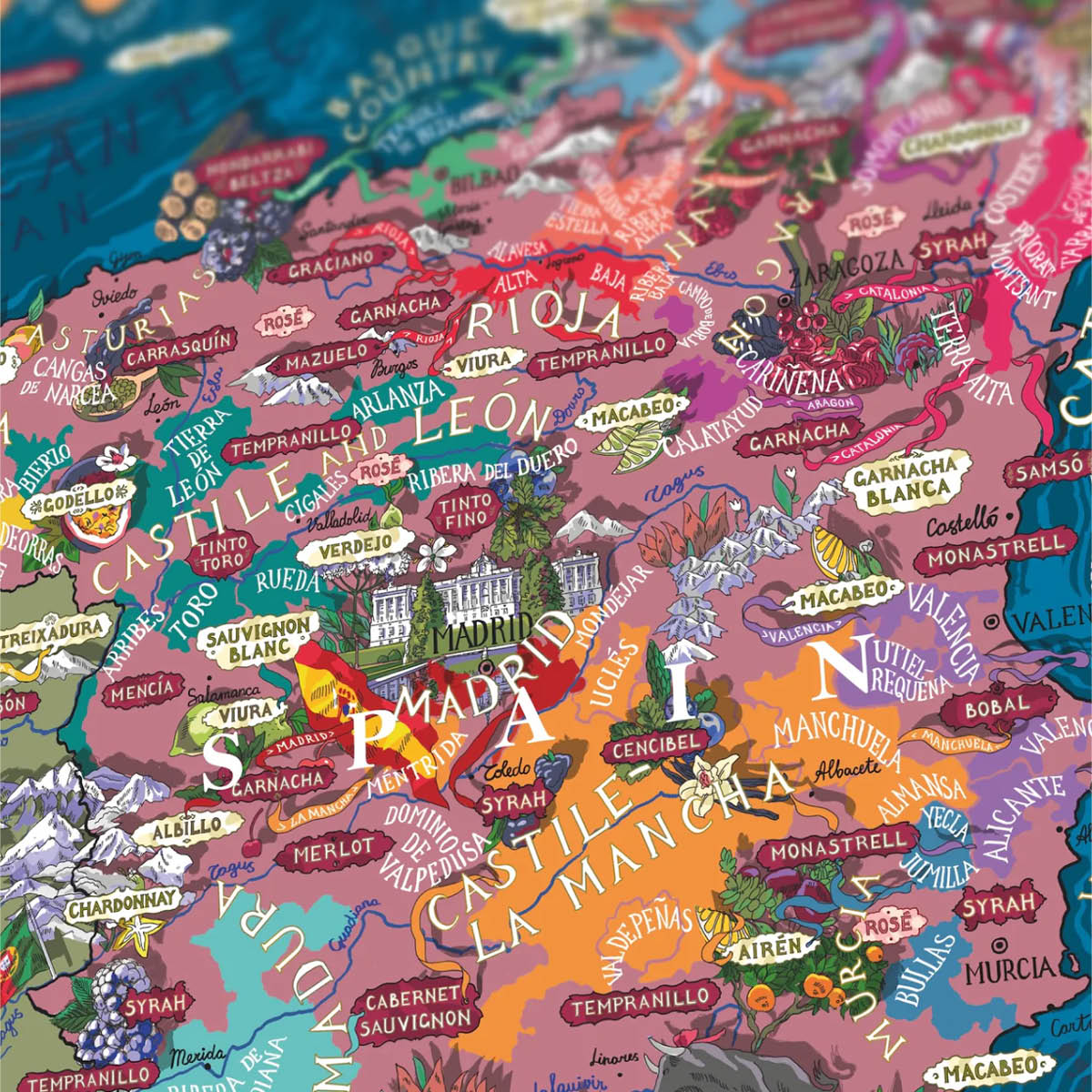 Vinpussel -  Spanien 1000 bitar Rosa