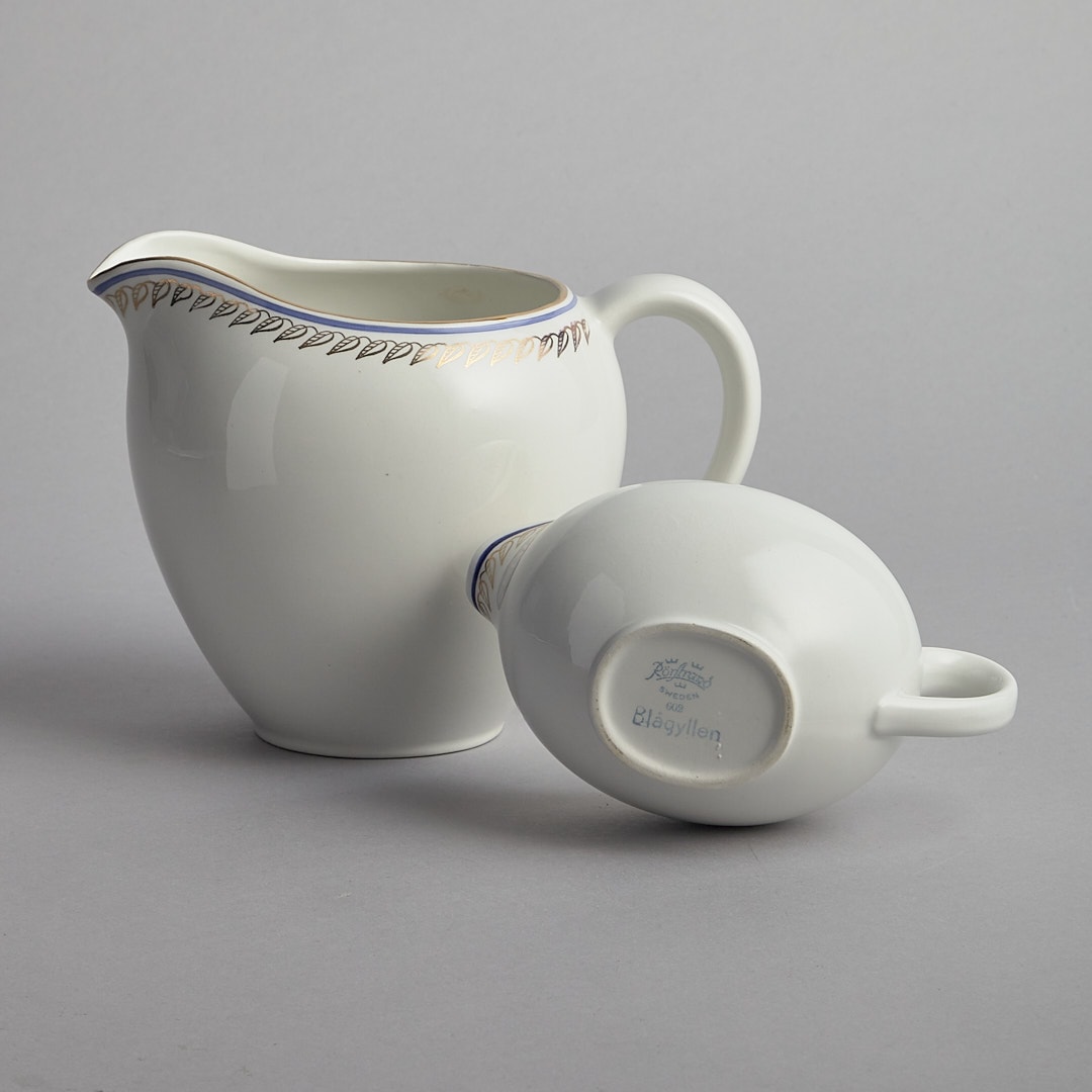 "Blå Gyllen" Mjölkkanna och gräddsnipa
