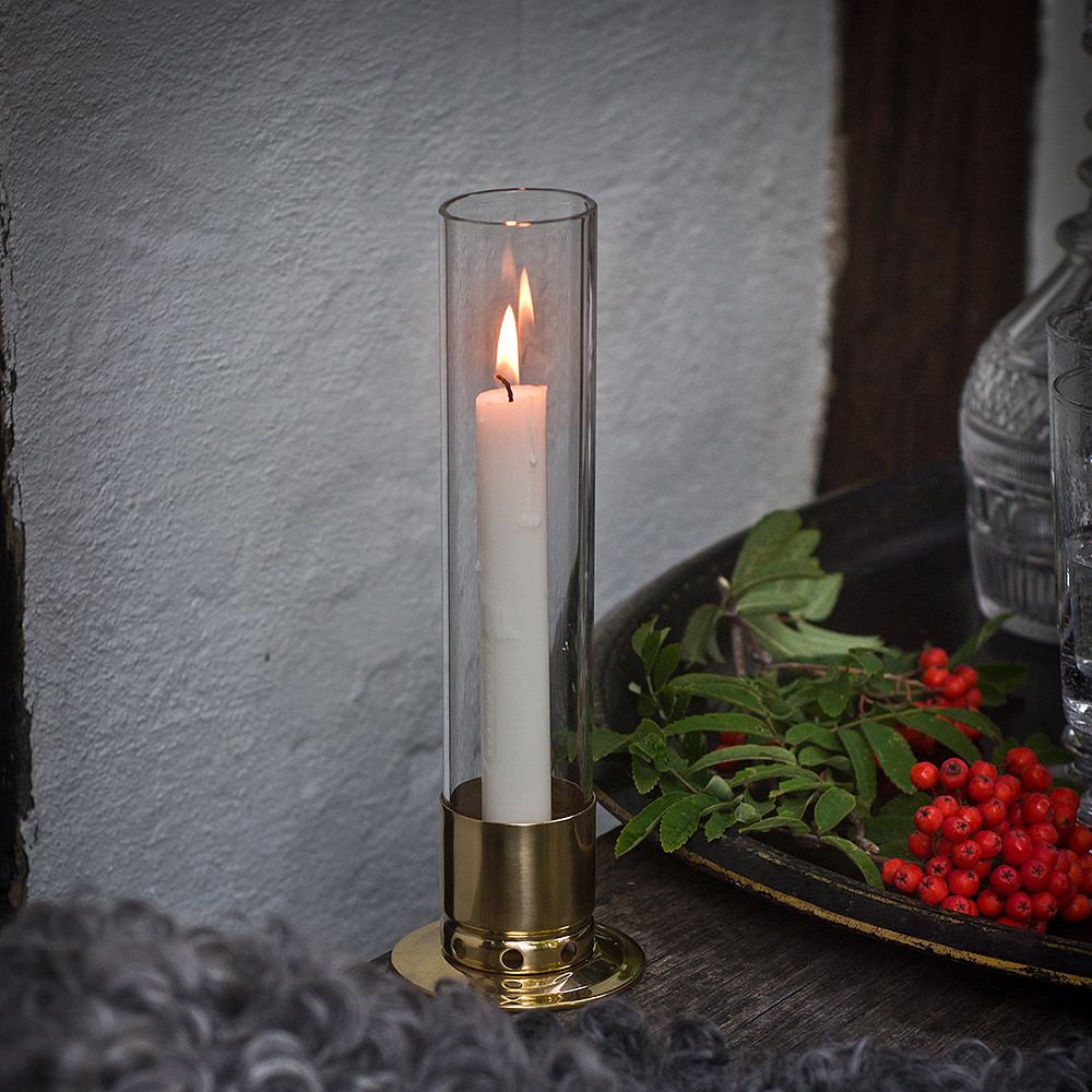 Stormljusstake 5x25 cm Mässing