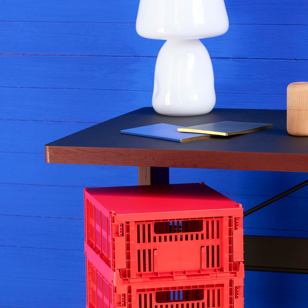 HAY Colour Crate Lock till förvaringslåda Medium Röd
