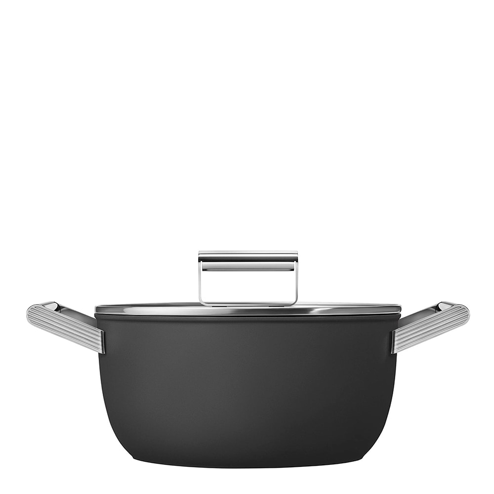 Smeg 50's Style Kastrull Lock 24 cm Svart