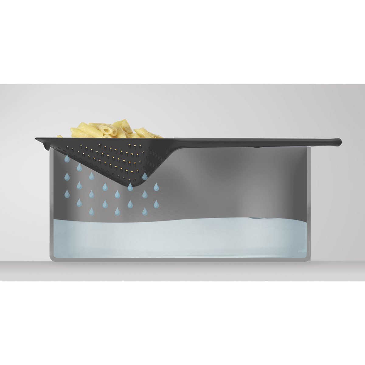 Scoop Plus Pastaslev 34 cm Grå/Grön