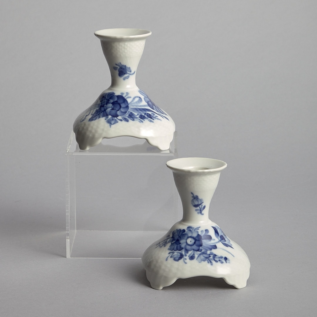 "Blå Blomster" Ljusstakar