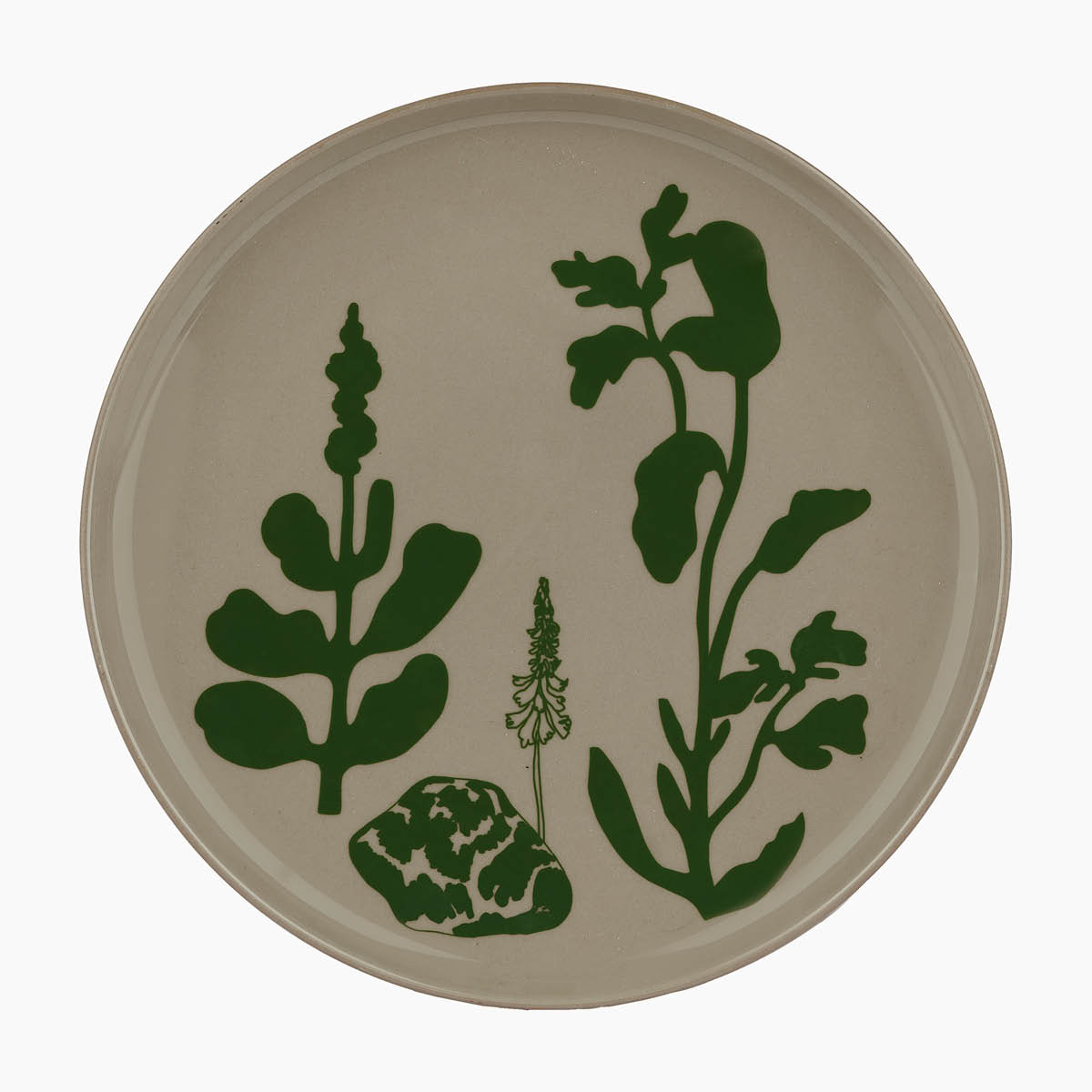 Toiva Elokuun Varjot Tallrik 20 cm Beige/Grön
