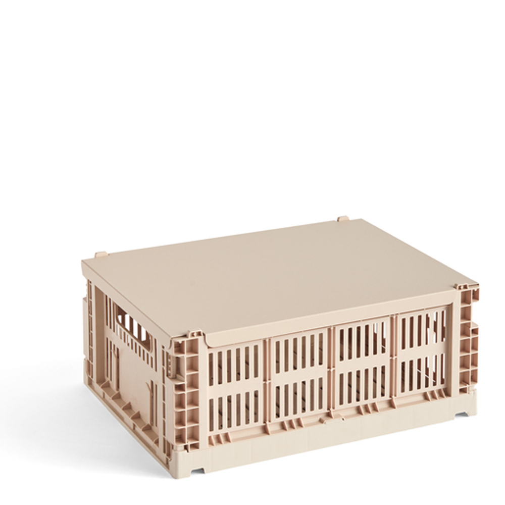 HAY Colour Crate Lock till förvaringslåda Medium Powder