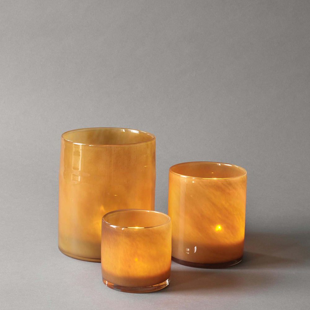 Lyric Ljuslykta 8x8 cm Brown