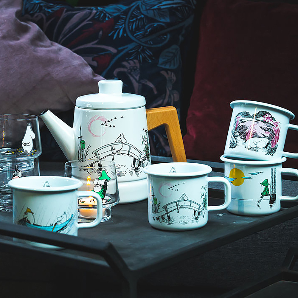 Mumin Emaljkanna Missing You 1,6 l Vit