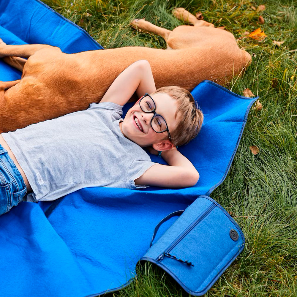City Picknickpläd 130x170 cm Blå
