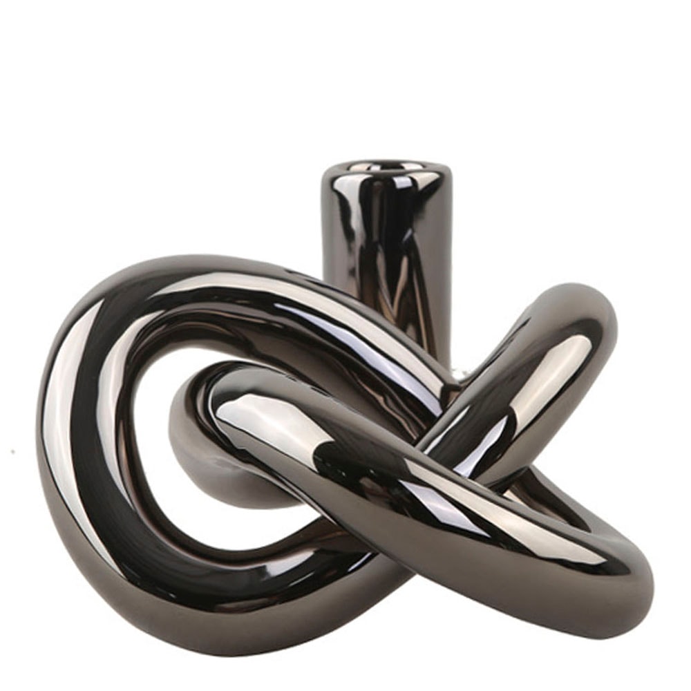 Lykke Ljusstake 10 x 14 cm Mörk silver