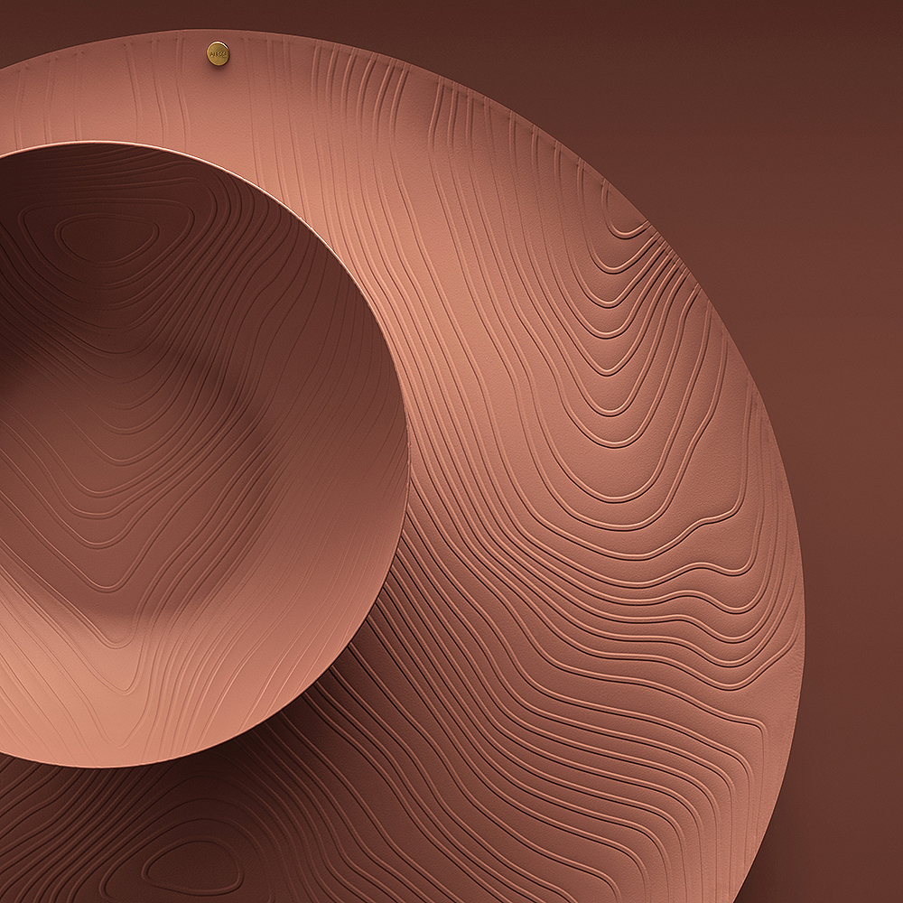 Alessi Veneer Skål 29 cm Röd/Brun